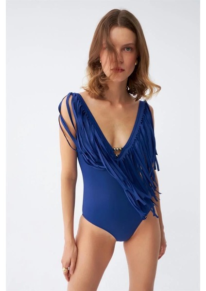 Kadın Püsküllü Mayo Saks modelleri