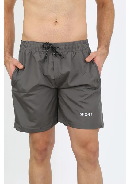 Erkek Fermuar Cepli Deniz Şortu Füme fiyatları
