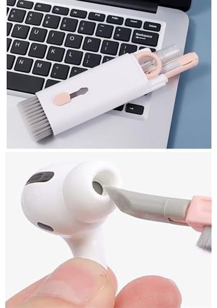 Çok Fonksiyonlu Tv Bilgisayar Ekranı Kulaklık Fırçalı Spreyli Elektronik Temizlik Seti modelleri