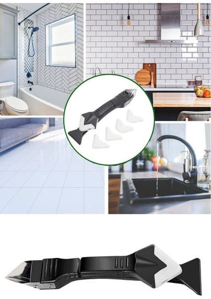 3 Ü 1 Arada Fayans Derz Silikon Kazıyıcı Sıyırıcı ve Uygulayıcı Aparat