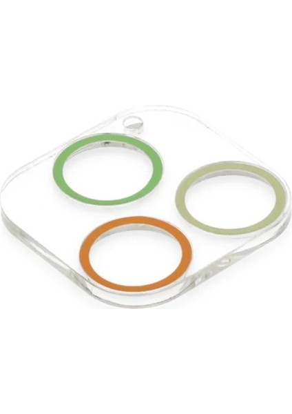 iPhone 13 Pro Max Renkli Kamera Lens Koruma Cam - Sarı-Turuncu modelleri