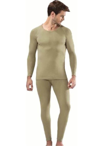 0125 Erkerk Haki Termal Tek Alt Tayt - Içlik