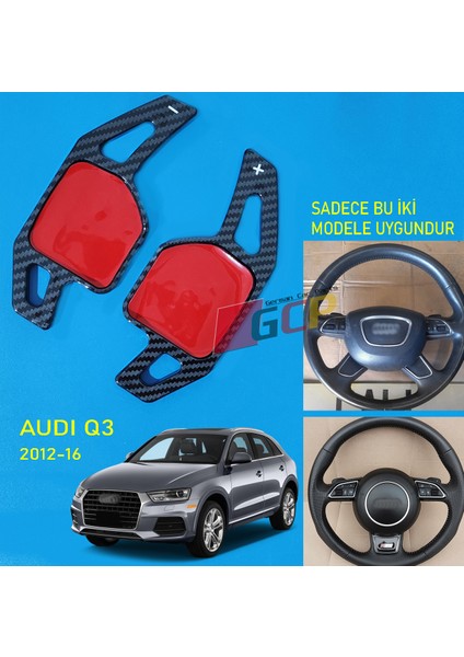 Audi Q3 F1 Direksiyon Vites Pedal Kulakçık - Audi Q3 Aksesaur Trim Parça