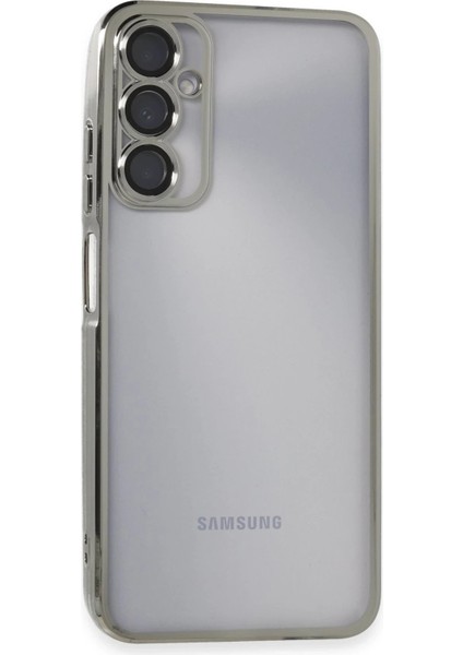 Samsung Galaxy A05S Kılıf Lensli Silikon - Gümüş