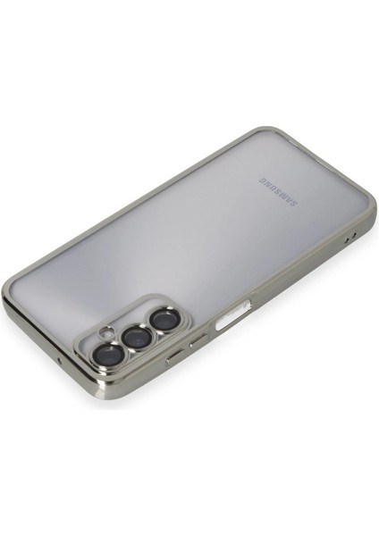 Samsung Galaxy A05S Kılıf Lensli Silikon - Gümüş modelleri