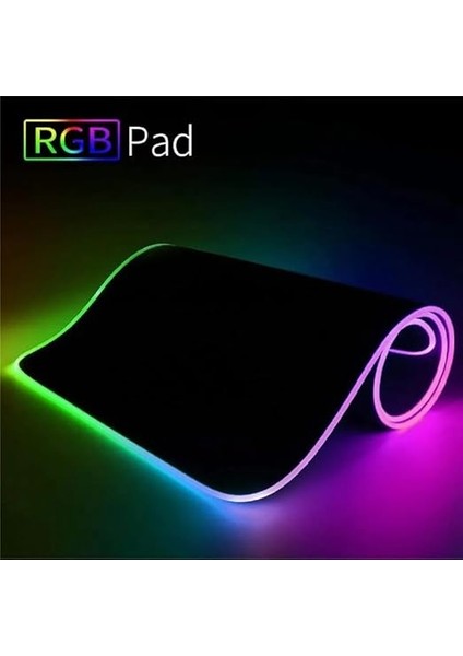 80X30CM Büyük Boy Xxl Resimli Desenli Mousepad Rgb LED Işıklı Gaming Gamer Oyuncu Mouse Pad (Petek) fiyatları