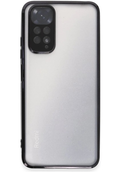 Xiaomi Redmi Note 11 Kılıf Lensli Silikon - Siyah