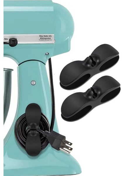 2li Kablo Tutucu Silikon Kordon Sarıcı Kablo Yönetici Klips