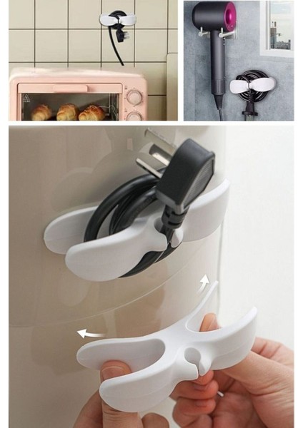 2li Kablo Tutucu Silikon Kordon Sarıcı Kablo Yönetici Klips modelleri