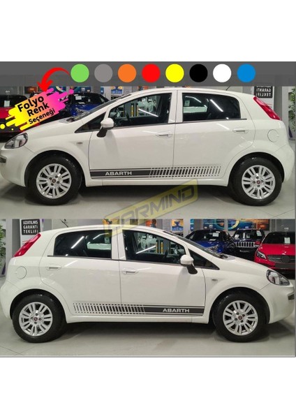 Fiat Punto Abarth Yan Şerit Sticker fiyatları
