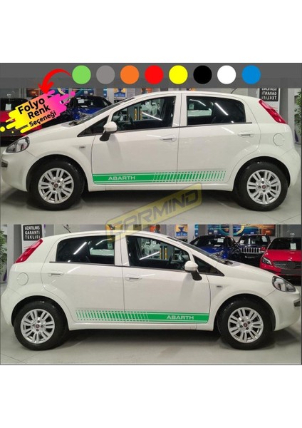 Fiat Punto Abarth Yan Şerit Sticker indirimleri