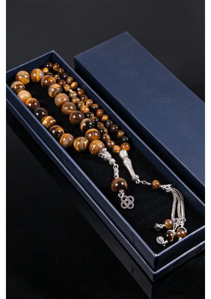 17 ve 33'lik Kaplan Gözü Taşlı Renkli Tesbih Seti fiyatları