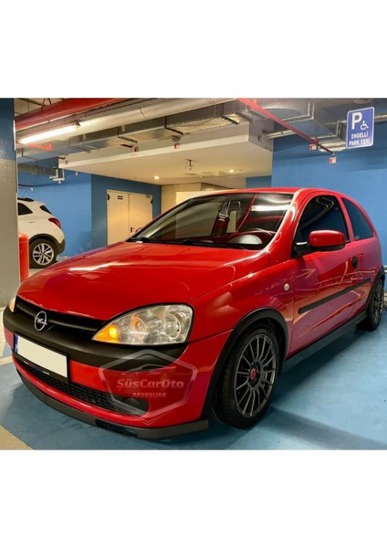 Opel Corsa C 2000-2006 Uyumlu Üniversal Laguna Lip Esnek Ön Lip 2 Parça Tampon Altı Dil Karlık Ön Ek