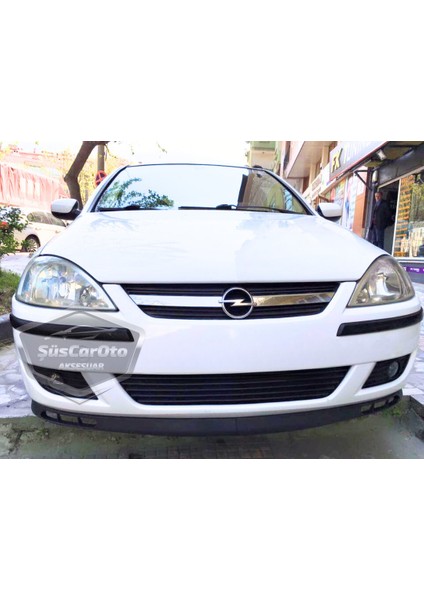 Opel Corsa C 2000-2006 Uyumlu Üniversal Laguna Lip Esnek Ön Lip 2 Parça Tampon Altı Dil Karlık Ön Ek