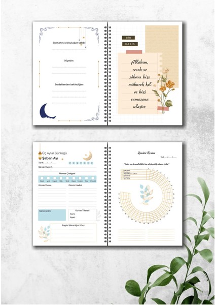 Üç Aylar Planlayıcısı -Islami Planlayıcı - Recep/şaban/ramazan-Ibadet Takip Defteri modelleri