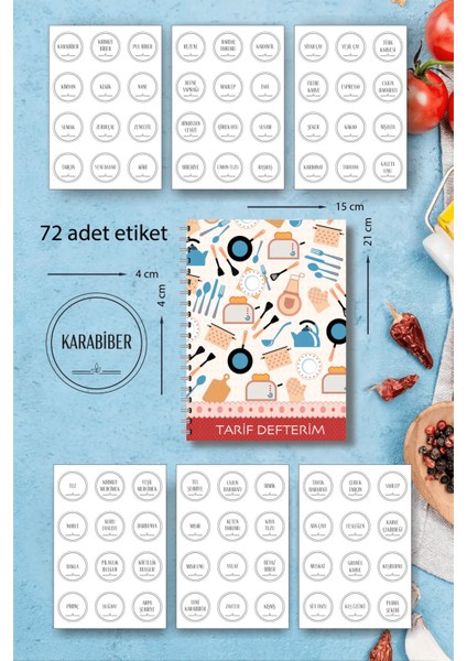 Tarif Defteri + Kavanoz Etiketi