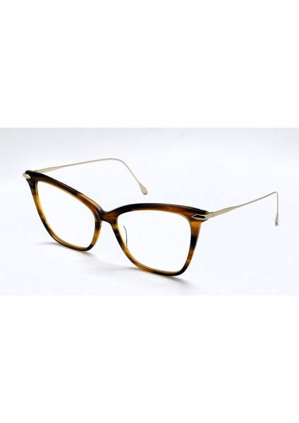 Fearless Drx 3038 B Amber Gold 56 Cat Eye Hand Crafted Kedi Altın Kadın Gözlük