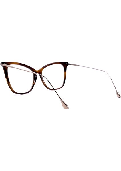 Fearless Drx 3038 B Amber Gold 56 Cat Eye Hand Crafted Kedi Altın Kadın Gözlük
