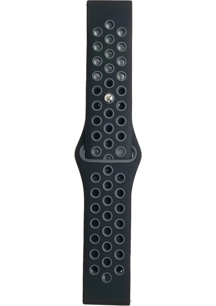 Watch 22MM Spor Delikli Kordon - Siyah-Gri fiyatları