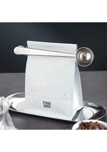 2 Adet Mandallı Kahve Ölçü Kaşığı Gold Çok Fonksiyonlu Paslanmaz Çelik Kaşık indirimleri