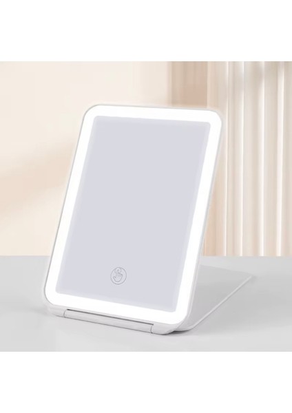 Dokunmatik LED Işıklı Usbli Dikdörtgen Katlanabilir Masa Üstü Ledli Makyaj Aynası modelleri