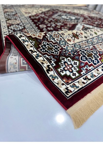 Bordo Etnik Desen Halı Argın Halı modelleri