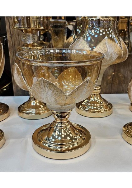 7 Parça Salon Konsol Aksesuar Seti Yaprak Gold Krem fırsatları