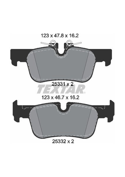 2533101 Fren Balatası Arka Bmw F40 F44 F45 F46 F48 F49 F39 . Mını F54 F60 34201543683