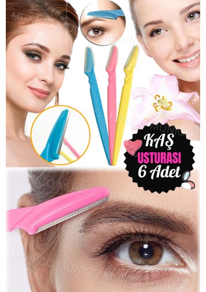 6'lı Kaş ve Vücut Usturası, Kadınlar Için Profesyonel ve Taşınabilir