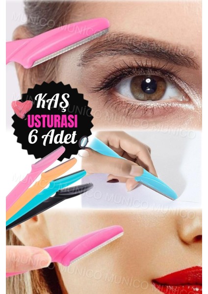 6'lı Kaş ve Vücut Usturası, Kadınlar Için Profesyonel ve Taşınabilir indirimleri