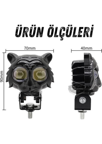 Kedi Göz Sis Farı Çift Renk Sarı-Beyaz 9-60V Araç Motosiklet Off Road LED Lamba Delici Yayıcı Projektör 50W Metal Arazi Çalışma Lambası 1 Adet ONG44 fırsatları