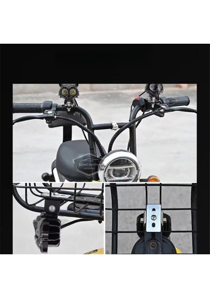 Kedi Göz Sis Farı Çift Renk Sarı-Beyaz 9-60V Araç Motosiklet Off Road LED Lamba Delici Yayıcı Projektör 50W Metal Arazi Çalışma Lambası 1 Adet ONG44