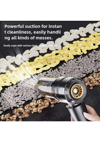 Kablosuz Şarjlı El Süpürgesi 2’si 1 Arada – Güçlü Vakum ve Üfleme Özellikli Mini Temizlik fırsatları