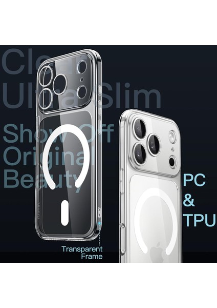 iphone 17 Promax Şeffaf Kılıf Magsafe Uyumlu Sert Pvc Kamera Lens Korumalı Sararmaz Ince Kılıf fiyatları