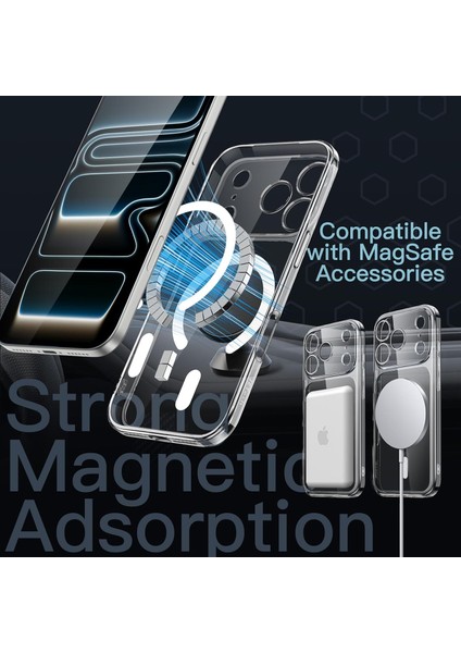 iphone 17 Promax Şeffaf Kılıf Magsafe Uyumlu Sert Pvc Kamera Lens Korumalı Sararmaz Ince Kılıf indirimleri