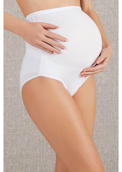Pamuk ve Modal Kumaş Yüksek Bel Beyaz Hamile Külodu fiyatları