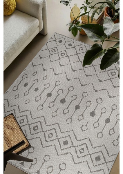 %100 Pamuk Yıkanabilir Modern Halı-Beyaz Gri Kaşık Desenli, Toz Tutmayan Yumuşak Dokulu, Salon-Yatak Odası-Çocuk Odası ,halı,pamuk Halı , Kaşık Desenli Halı ,yıkanabilir Halı ,