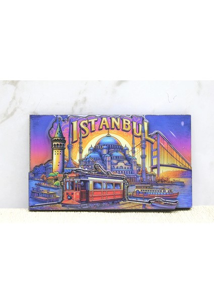 Ahşap Istanbul Temalı Magnet LIV563