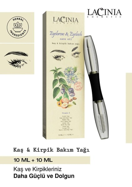 Kaş ve Kirpik Bakım Yağı 10+ 10 ml