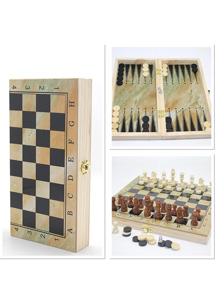Ahşap Satranç ve Tavla Seti LIV640