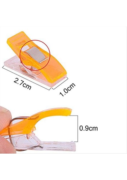 Premium Plastik Klipler 100 Paket Dikiş Klipsleri ve Teneke Kutu, Çeşitli Renkler, 1 Dikiş Bant Memperi (Yurt Dışından) fiyatları