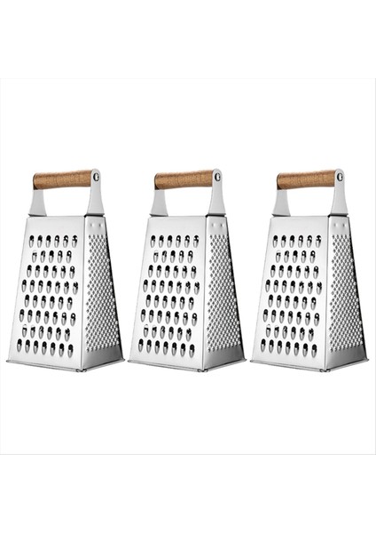 Çok Fonksiyonlu Paslanmaz Çelik Dört Taraflı Yiyecek Bitkisel Grater Peynir Kutusu Grater Peeling Grater (Yurt Dışından)