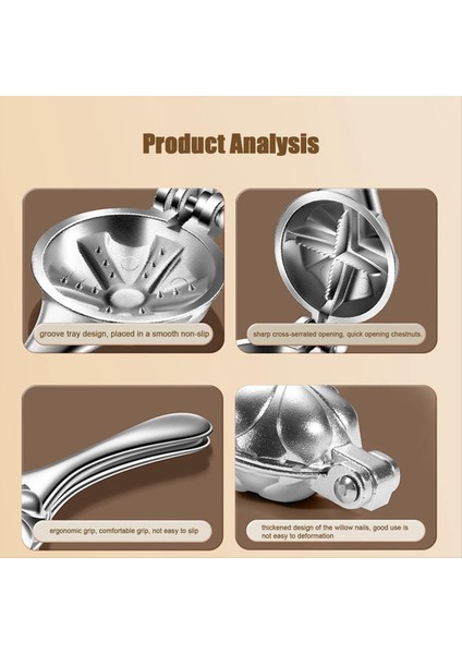Fındıkkıran Kestane Klipsi Somun Krakerleri Sheller Ceviz Pensesi Paslanmaz Çelik Kestane Kesici Aracı Metal Somun Açıcı (Yurt Dışından) fırsatları