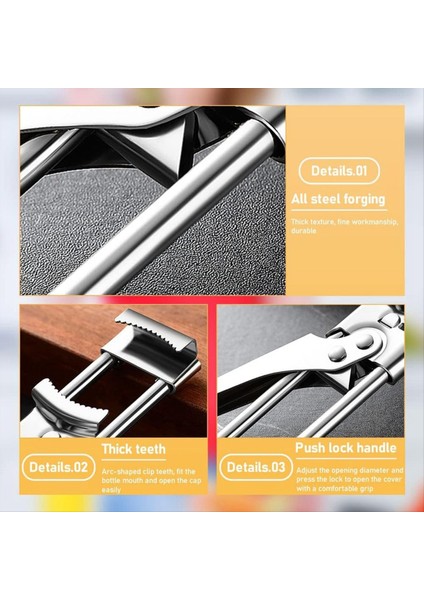 Paslanmaz Çelik Şişe Açıcı Doğrusal Ayarlanabilir Kutu Açıcı Manuel Vida Kapağı Can Açıcı (Yurt Dışından) fırsatları