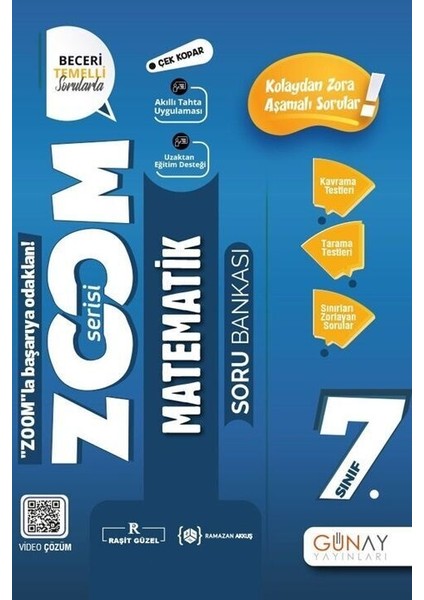 7.Sınıf Zoom Serisi Matematik Soru Bankası Günay Yayınları fiyatları