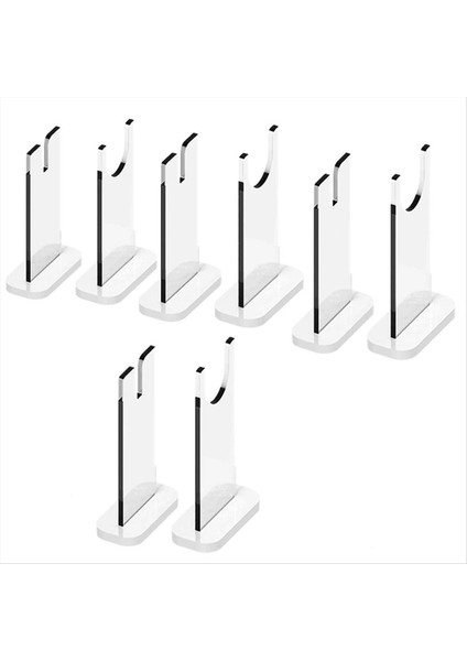 4set Bıçak Ekran Standı, Akrilik Bıçak Tutucu Toplayıcı, Ev Dekor Için Tek Bıçak Tutucu (Beyaz Taban) (Yurt Dışından)