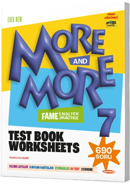 7. Sınıf More And More Fenomen Test Book Worksheets Kurmay Elt Ya fiyatları