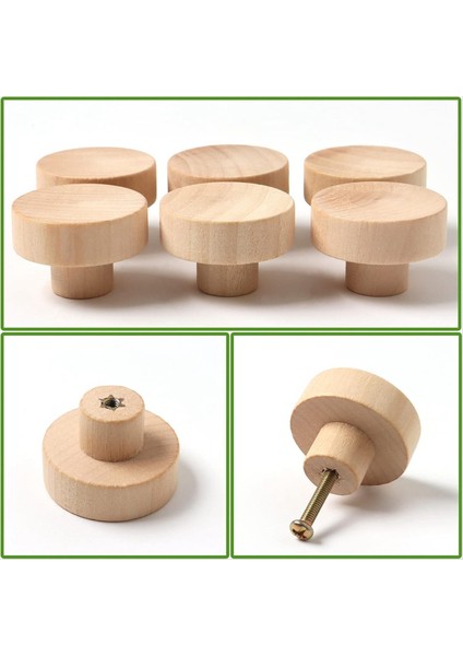 Yuvarlak Ahşap Çekmece Düğmeleri Ahşap Dolap Mobilya Çekmecesi Çekmeceler, Çekmeceli Gardırop Şifoniyer Için Uygun (24 Adet) (Yurt Dışından) fırsatları