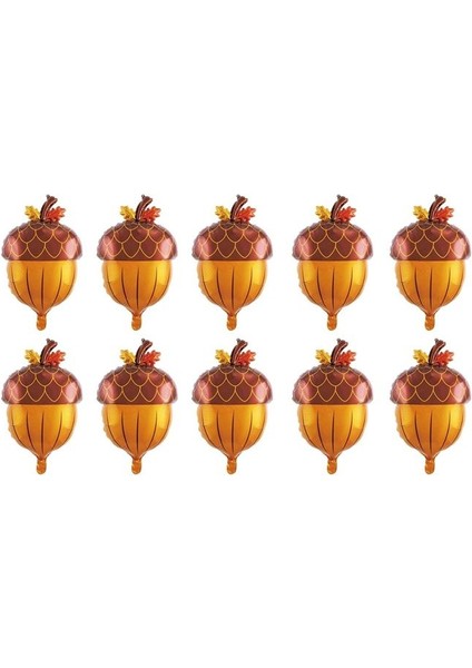 10PCS Acorn Balonlar Folyo Bebek Duş Doğum Güz Sonbahar Şükran Parti Dekorasyonları (Yurt Dışından)