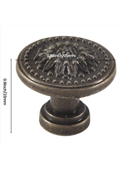 10 Paket Antika Bronz Çiçek Yuvarlak Tutucu Mutfak Dolabı Dolap Kapı Çekmecesi Vidalarla Çekme Düğmesi 25 x 23MM (Yurt Dışından) indirimleri